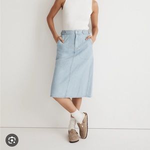 Madewell denim midi skirt!
